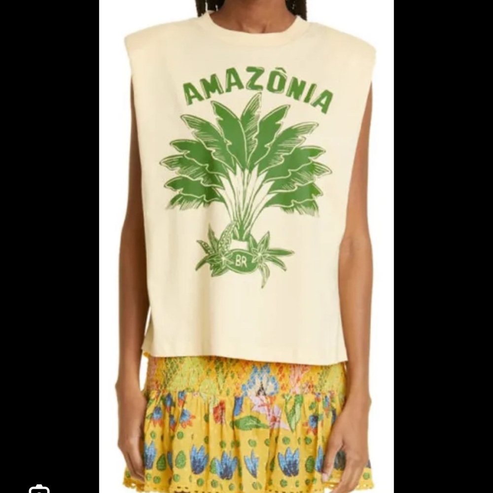 Rare Tie Dye Farm Rio  Amazonia Sleeveless Tee